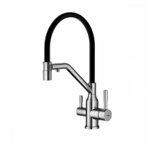 Смеситель Raglo R81.62.05 для кухни с подключением к фильтру съёмный гибкий излив с магнитным фиксатором, сатин