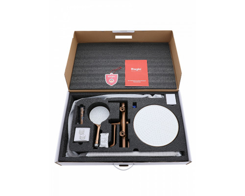 Душевая система Raglo R20.24.33 для ванны и душа излив поворотный 15 см, матовая медь