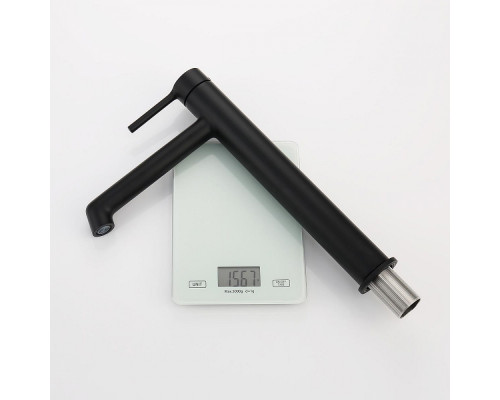 Смеситель Raglo R20.15.06 для раковины высокий монолитный, черный