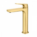 Смеситель Raglo R07.15.03 для раковины высокий монолитный, сатин золотой