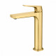 Смеситель Raglo R07.15.03 для раковины высокий монолитный, сатин золотой