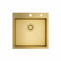 Кухонная мойка Raglo R700.5050.03 из нержавеющей стали в базу от 50см, сатин золотой