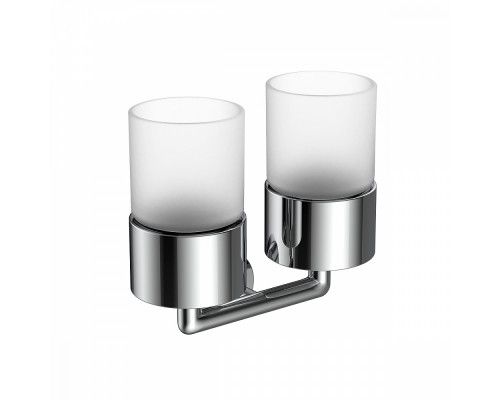 Стакан для зубных щеток с держателем Raglo R320.08 двойной,хром
