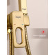 Смеситель Raglo R51.52.03 с гигиеническим душем встраиваемый , сатин золотой