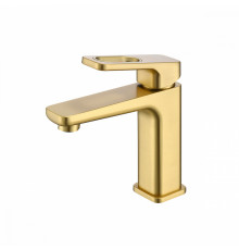 Смеситель Raglo R51.10.03 для раковины монолитный, сатин золотой