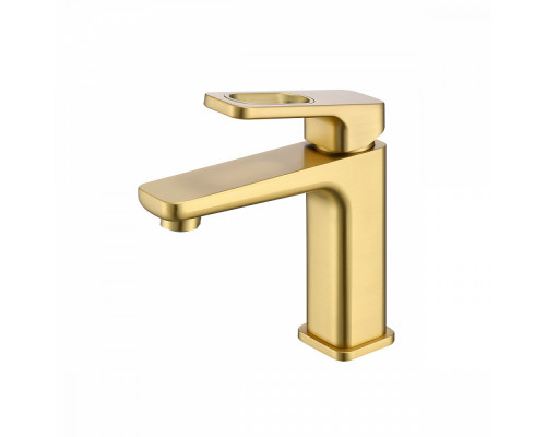 Смеситель Raglo R51.10.03 для раковины монолитный, сатин золотой