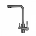 Смеситель Raglo R81.61.09 для кухни с подключением к фильтру излив поворотный, графит