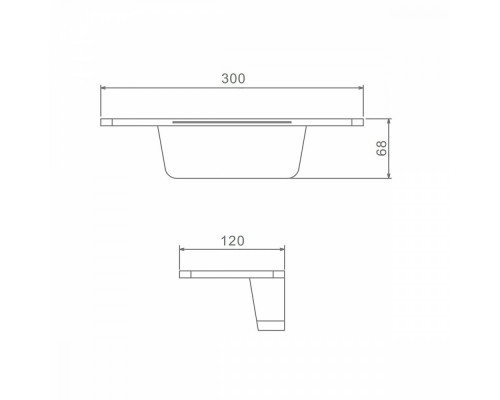 Встраиваемый наполнитель Raglo R473.62.09 для ванны и душа излив с полкой "каскад" латунь, графит