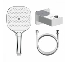 Комплект с лейкой Raglo R476.41 для душа душевая лейка 3 режима, шланг 1,5м, держатель лейки латунь, хром