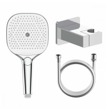 Комплект с лейкой Raglo R476.41 для душа душевая лейка 3 режима, шланг 1,5м, держатель лейки латунь, хром