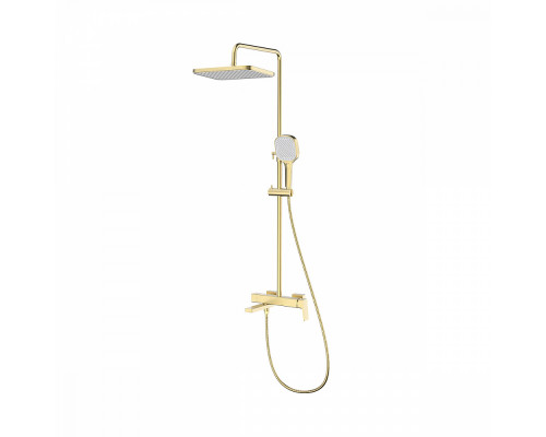 Душевая система Raglo R30.24.03 для ванны и душа излив поворотный 15 см, сатин золотой