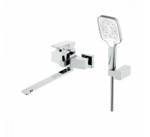 Смеситель Raglo R01.22 для ванны и душа универсальный поворотный излив 35 см, хром