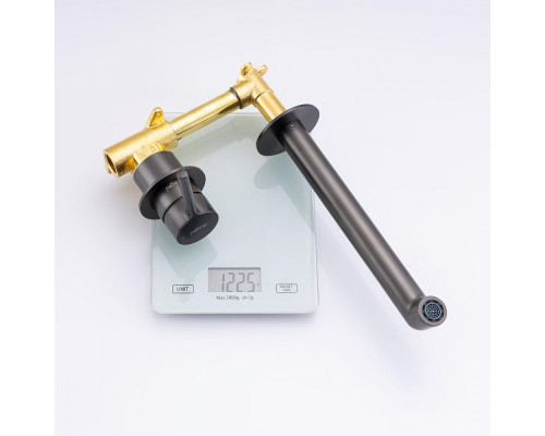 Смеситель Raglo R20.11.09 для раковины встраиваемый монолитный, графит