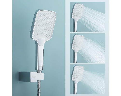 Душевая система Raglo R01.27 для ванны и душа встраиваемая на 3 режима излив поворотный 20 см, хром