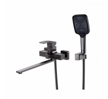 Смеситель Raglo R01.22.09 для ванны и душа универсальный поворотный излив 35 см, графит