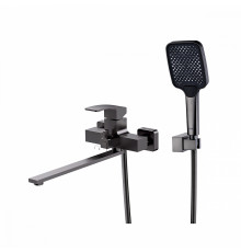 Смеситель Raglo R01.22.09 для ванны и душа универсальный поворотный излив 35 см, графит