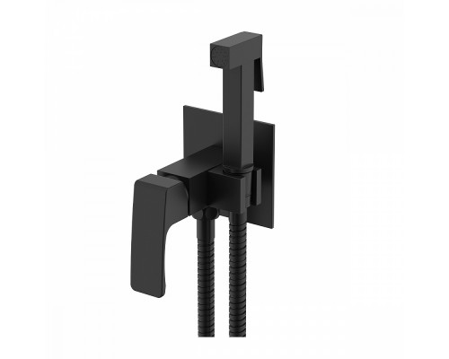 Смеситель Raglo R01.52.06 с гигиеническим душем встраиваемый , черный