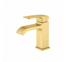 Смеситель Raglo R02.10.03 для раковины монолитный, сатин золотой