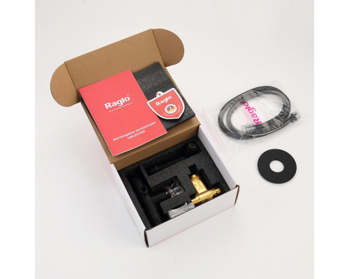 Смеситель Raglo R23.56.06 с гигиеническим душем встраиваемый с термостатом , черный