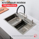 Кухонная мойка Raglo R702.7246.05 из нержавеющей стали в базу от 80см, сатин
