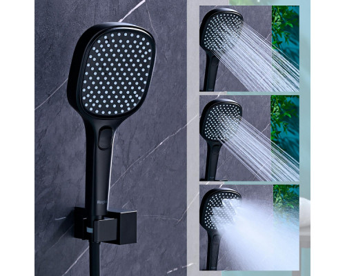 Смеситель Raglo R30.30.06 для ванны и душа настенный излив поворотный 15 см, черный