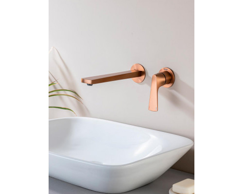 Смеситель Raglo R07.11.33 для раковины встраиваемый монолитный, матовая медь