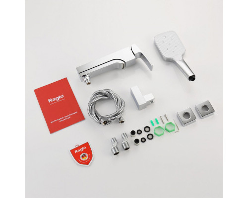 Смеситель Raglo R02.30 для ванны и душа настенный излив поворотный 15 см, хром