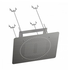 Лейка верхняя потолочная Raglo R452.03.09 для душа 590*480мм 2 режима прямоугольная нержавеющая сталь, графит