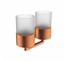 Стакан для зубных щеток с держателем Raglo R320.08.33 двойной,матовая медь