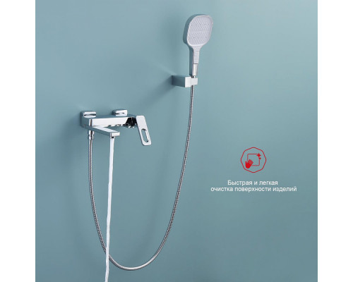 Смеситель Raglo R51.30 для ванны и душа настенный излив поворотный 15 см, хром