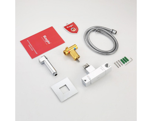 Смеситель Raglo R24.56 с гигиеническим душем встраиваемый с термостатом , хром