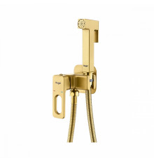 Смеситель Raglo R51.52.03 с гигиеническим душем встраиваемый , сатин золотой