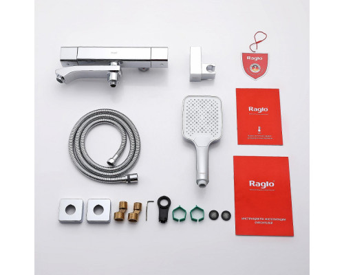 Смеситель Raglo R01.36 для ванны и душа с термостатом излив повротный 15 см, хром