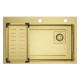 Кухонная мойка Raglo R702.7246.03 из нержавеющей стали в базу от 80см, сатин золотой