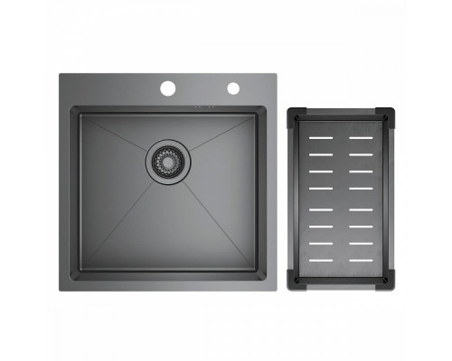 Кухонная мойка Raglo R700.5050.09 из нержавеющей стали в базу от 50см, графит