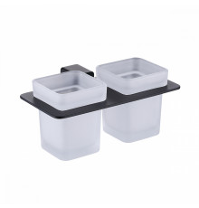 Стакан для зубных щеток с держателем Raglo R301.08.06 двойной,черный