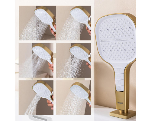 Смеситель Raglo R02.31.03 на борт ванны врезной монолитный, сатин золотой