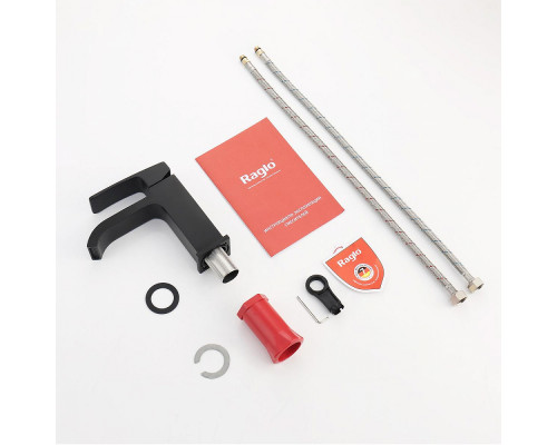 Смеситель Raglo R02.10.06 для раковины монолитный, черный