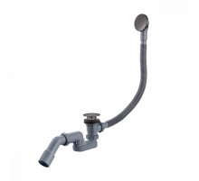 Слив-перелив для ванны Raglo R600.31.09 автоматический (клик-клак), латунь/пластик, графит