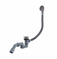 Слив-перелив для ванны Raglo R600.31.09 автоматический (клик-клак), латунь/пластик, графит