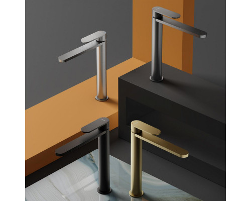 Смеситель Raglo R10.15.09 для раковины высокий монолитный, графит