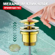 Донный клапан для раковины Raglo R600.01.23 без перелива (клик-клак), латунь, золото