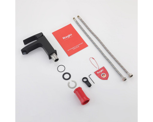 Смеситель Raglo R01.10.06 для раковины монолитный, черный