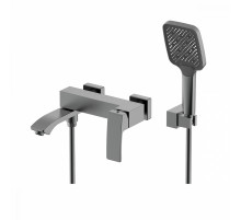 Смеситель Raglo R01.30.09 для ванны и душа настенный излив поворотный 15 см, графит