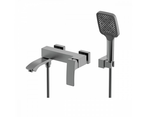 Смеситель Raglo R01.30.09 для ванны и душа настенный излив поворотный 15 см, графит