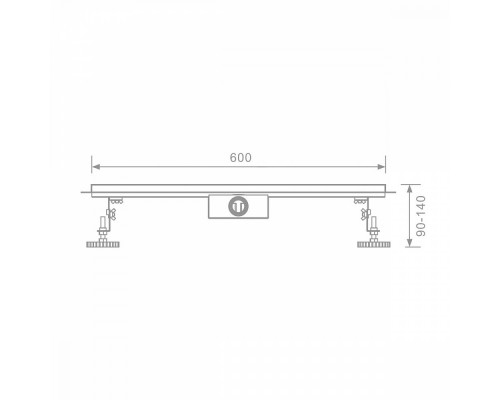 Душевой трап щелевой Raglo R653.60.05 600мм, нержавеющая сталь, сатин