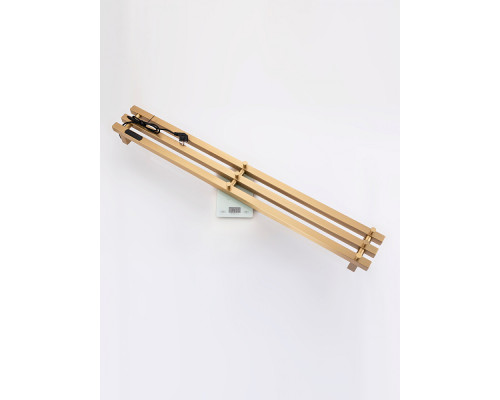 Полотенцесушитель электрический RAGLO R350.17.03 настенный сенсорный узкий с терморегулятором , сатин золотой