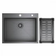 Кухонная мойка Raglo R701.6050 из нержавеющей стали в базу от 60см, графит
