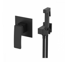 Смеситель Raglo R01.53.06 с гигиеническим душем встраиваемый , черный