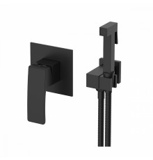 Смеситель Raglo R01.53.06 с гигиеническим душем встраиваемый , черный